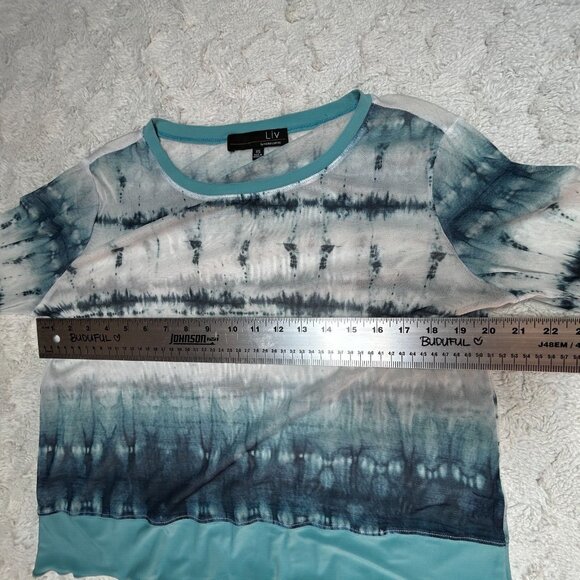 Liv by Habitat Women's Knit Tie Dye Multicolor Sweater Top Size XS Long Sleeve - Picture 7 of 9